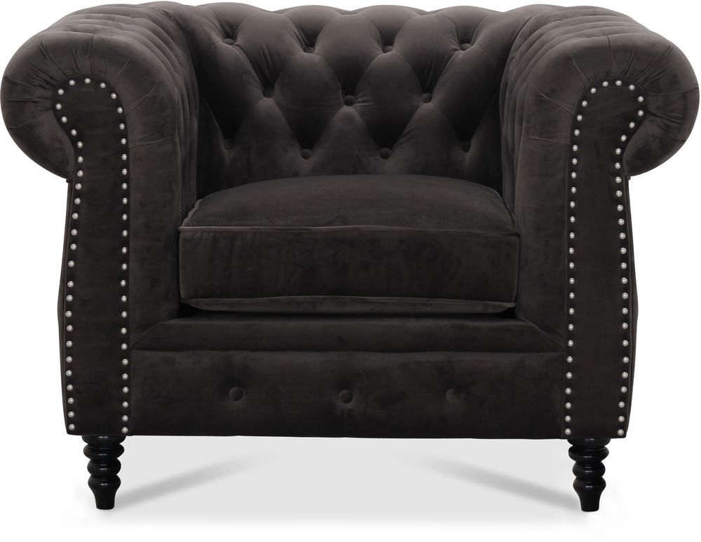Cambridge chesterfield fåtölj Grafitgrå 6290 kr Trendrum.se