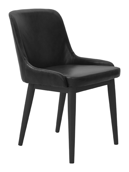 Edgar stol i svartåtervunnet läder Svarta ben 1395 kr Trendrum se Edgar stol i svartåtervunnet läder Svarta ben 1395 kr Trendrum se