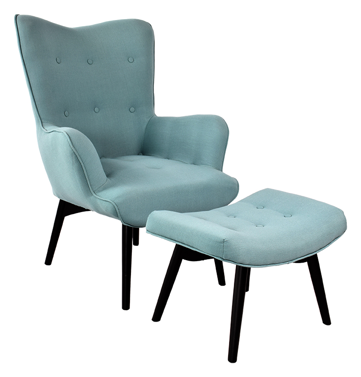 Sandy fåtölj med fotpall Ljus Turkos 3490 kr Trendrum se Sandy fåtölj med fotpall Ljus Turkos 3490 kr Trendrum se