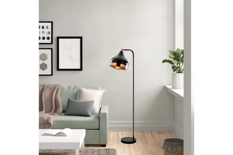 Golvlampa Soodx Svart / Koppar - Koppar/Svart - Products - Belysning - Lampor & belysning inomhus - Golvlampa