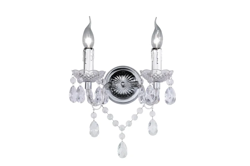 Luster Vägglampa 2L E14 transparent - Transparent - Products - Belysning - Lampor & belysning inomhus - Vägglampa