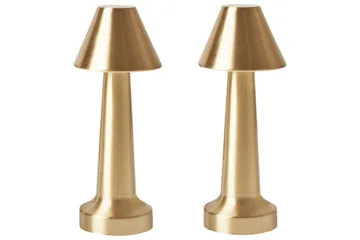 Adasi LED Bordslampa 2 st 24 cm - Guld - Products - Belysning - Lampor & belysning inomhus - Sovrumslampa - Sänglampa - Sängbordslampa