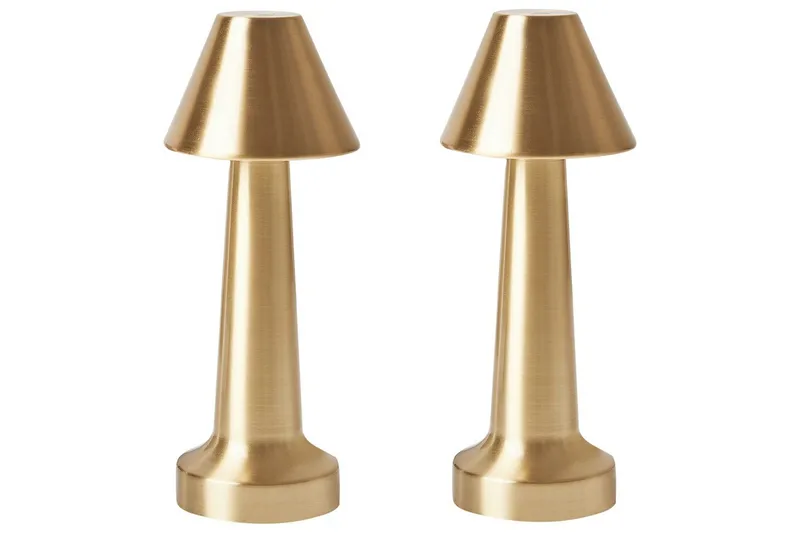 Adasi LED Bordslampa 2 st 24 cm - Guld - Products - Belysning - Lampor & belysning inomhus - Sovrumslampa - Sänglampa - Sängbordslampa