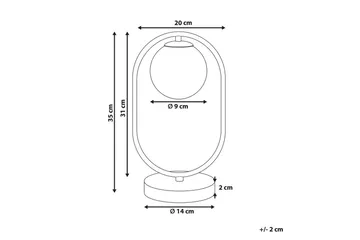 Aspronisi Bordslampa 35 cm G9 - Guld - Products - Belysning - Lampor & belysning inomhus - Sovrumslampa - Sänglampa - Sängbordslampa