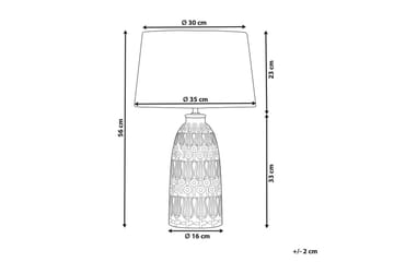 Azzurvi Bordslampa 56 cm E27 - Rosa/Vit - Products - Belysning - Lampor & belysning inomhus - Sovrumslampa - Sänglampa - Sängbordslampa