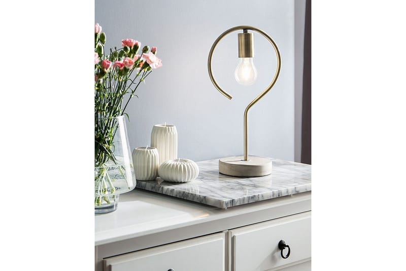 Narcissus Bordslampa 40 cm E27 - Mässing/Grå - Products - Belysning - Lampor & belysning inomhus - Sovrumslampa - Sänglampa - Sängbordslampa