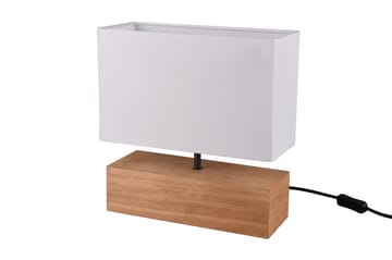 Woody Bordslampa 12X30cm E27 trä/ vit - Vit - Products - Belysning - Lampor & belysning inomhus - Sovrumslampa - Sänglampa - Sängbordslampa
