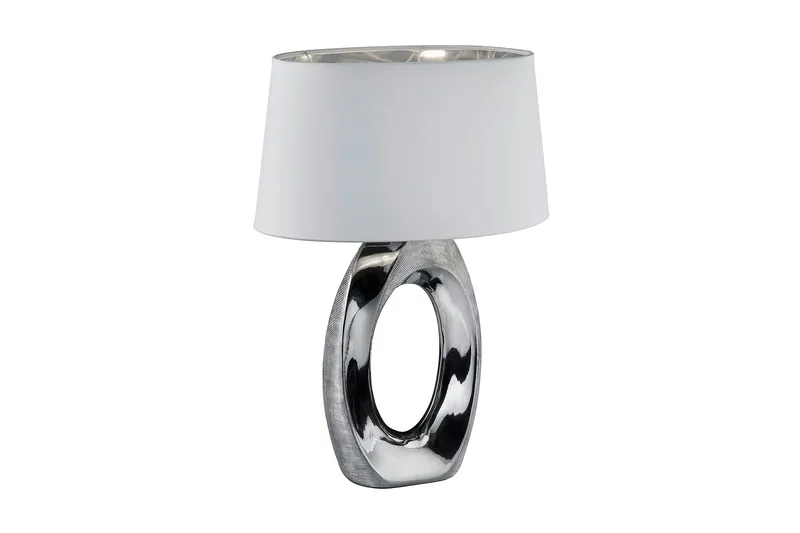 Taba Bordslampa 52cm E27 silver/vit - Silver/Vit - Products - Belysning - Lampor & belysning inomhus - Bordslampa