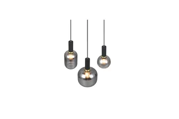 Pendel TRIO Diva 3-del, Mattsvart/kromad - 3-del, Mattsvart/kromad - Products - Belysning - Lampor & belysning inomhus - Taklampa & takbelysning - Kökslampa & taklampa kök