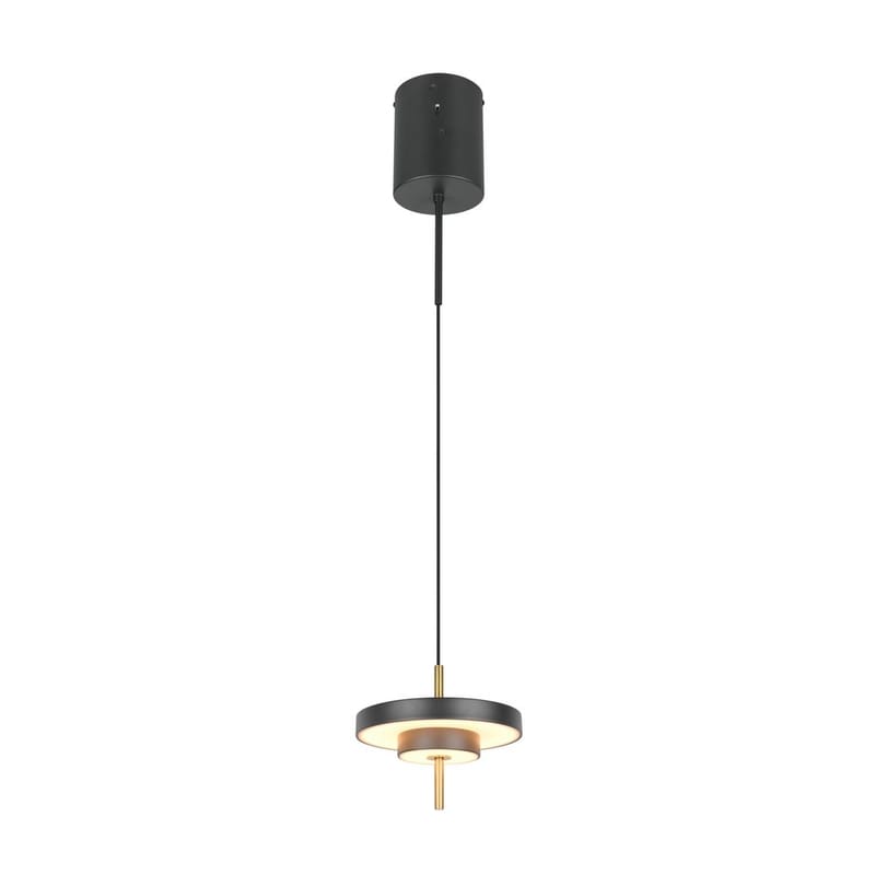 Pendel TRIO Keaton, 1 lampa 20 cm, Mattsvart/Mässing
