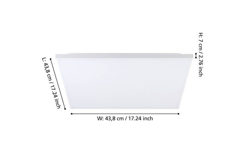 Plafond Eglo Trupiana Vit 437x437 mm - 437x437 mm - Products - Belysning - Lampor & belysning inomhus - Taklampa & takbelysning - Takplafond