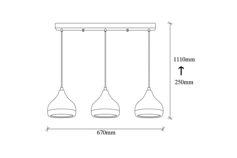 Taklampa Sood Koppar / Svart - Koppar / Svart - Products - Belysning - Lampor & belysning inomhus - Taklampa & takbelysning - Pendellampa & hänglampa