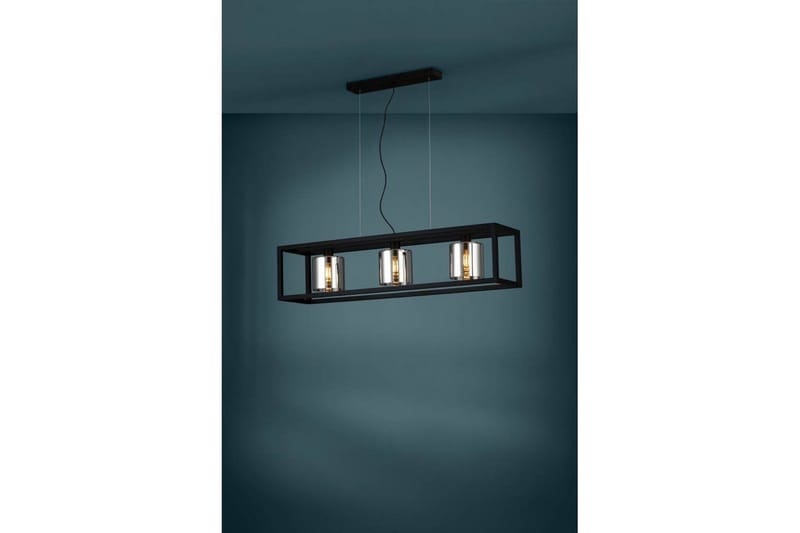 Takpendel Eglo Brisling Svart/Transparent Ram med 3 Lampor - Products - Belysning - Lampor & belysning inomhus - Taklampa & takbelysning - Pendellampa & hänglampa