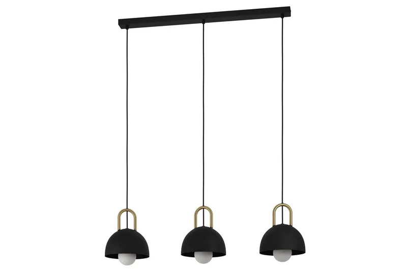 Takpendel Eglo Calmanera med 3 Lampor Svart, Mässing - Svart/Mässing - Products - Belysning - Lampor & belysning inomhus - Taklampa & takbelysning - Pendellampa & hänglampa