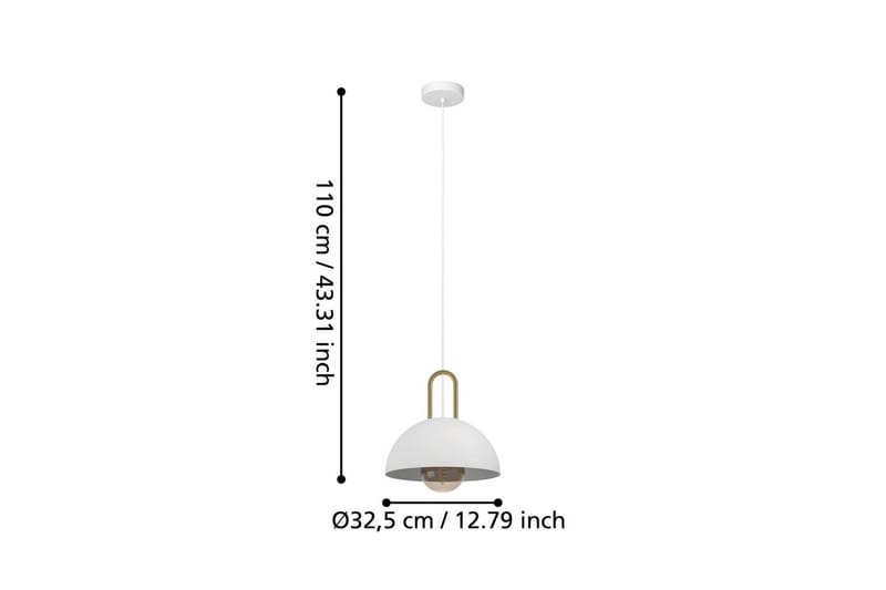Takpendel Eglo Calmanera Vit, Mässing - Vit/Mässing - Products - Belysning - Lampor & belysning inomhus - Taklampa & takbelysning - Pendellampa & hänglampa