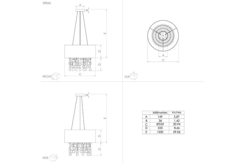 Takpendel Eglo Escuela Svart - Products - Belysning - Lampor & belysning inomhus - Taklampa & takbelysning - Pendellampa & hänglampa
