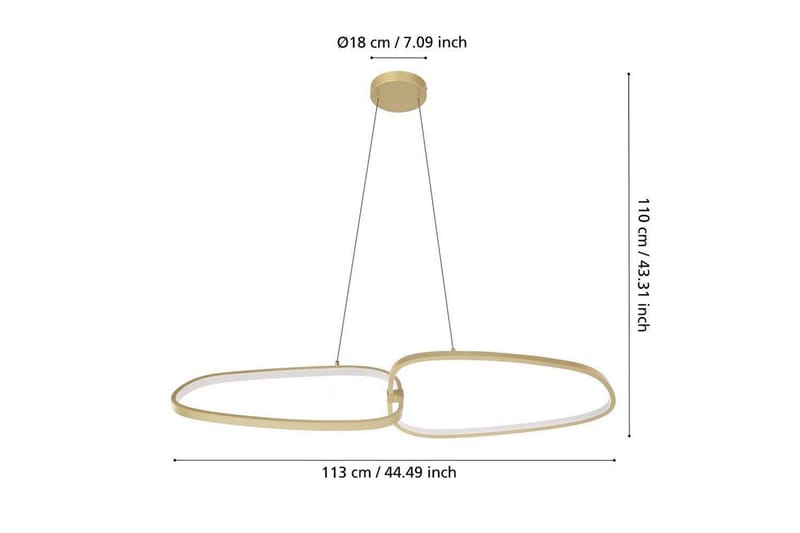 Takpendel Eglo Lodosa Mässing - Products - Belysning - Lampor & belysning inomhus - Taklampa & takbelysning - Pendellampa & hänglampa