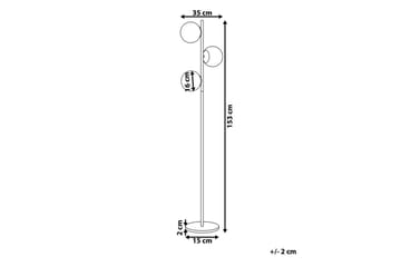 Thaslo Golvlampa 153 cm - Guld/Vit - Products - Belysning - Lampor & belysning inomhus - Golvlampa