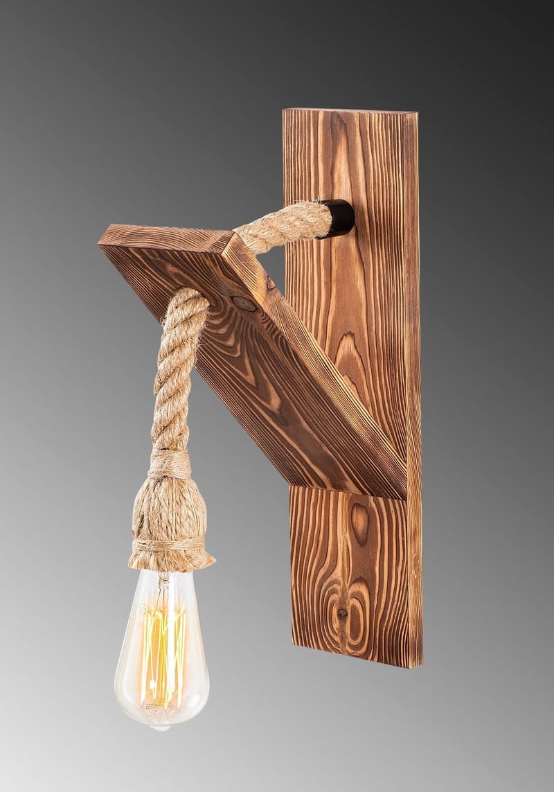 Vägglampa i Gran - Trä - Products - Belysning - Lampor & belysning inomhus - Vägglampa - Väggplafond