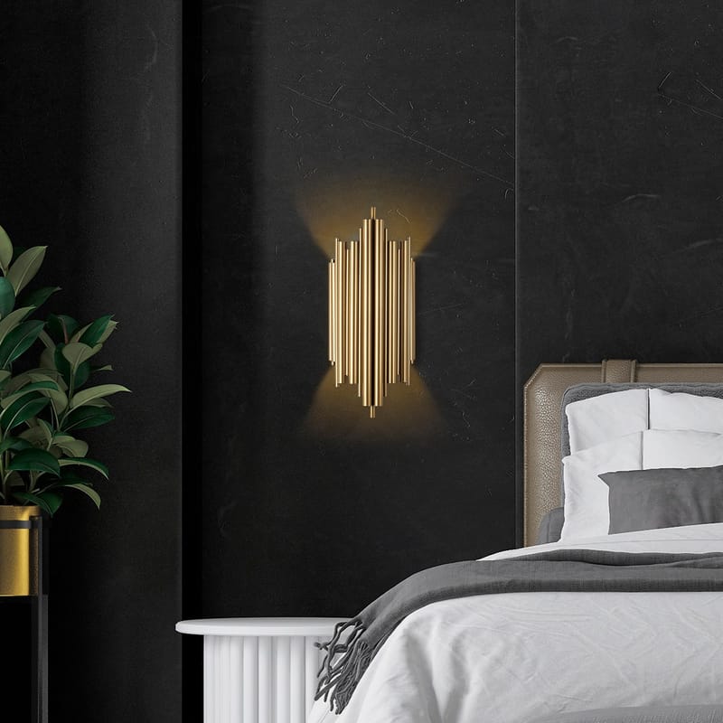 Vägglampa Reis 13340 - Guld - Products - Belysning - Lampor & belysning inomhus - Vägglampa - Väggplafond