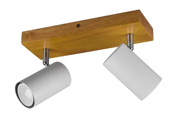 Marley spot 2L GU10 mattvit/ trä - Matt vit/Trä - Products - Belysning - Spotlights & downlights