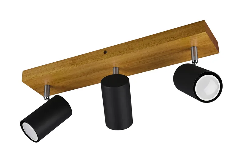 Marley spot 3L GU10 mattsvart/ trä - Matt svart/Natur - Products - Belysning - Spotlights & downlights