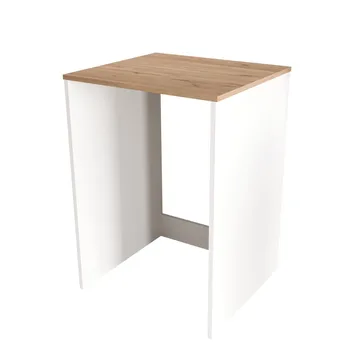 Avero Tvättmaskinsskåp 65,8x91,8x60 cm - Vitt och ek - Products - Förvaring - Badrumsförvaring