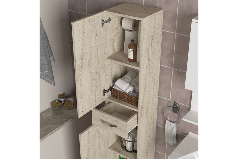 Högskåp till badrum Namo Högskåp Badrum Beige - Products - Förvaring - Badrumsförvaring - Badrumsskåp