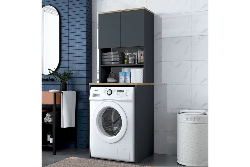 Ramdev Highboard, Valnöt/Antracit