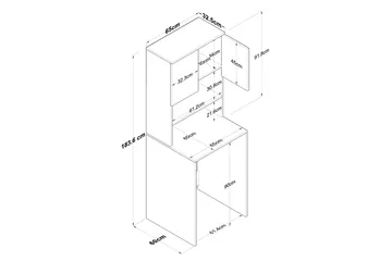 Ramdev Highboard - Valnöt/Antracit - Products - Förvaring - Badrumsförvaring - Tvättställsskåp & kommod