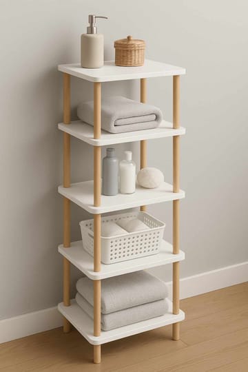 Ryrhyrdhonar Badrumshylla 40x185x30 cm - Vit - Products - Förvaring - Badrumsförvaring - Badrumshylla