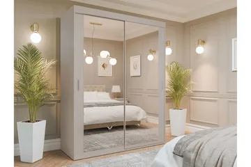 Duets Garderob med Spegel 160x205 cm - Beige - Products - Förvaring - Garderober & garderobssystem