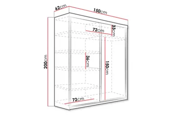 Dunkra Garderob m. Spegel 150x200 cm - Products - Förvaring - Garderober & garderobssystem