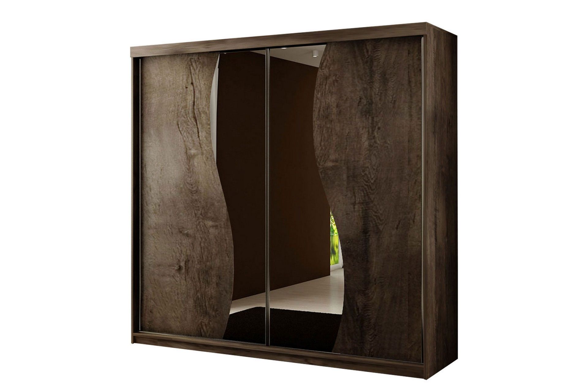 Dunkra Garderob m. Spegel 200x200 cm