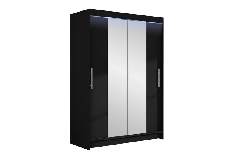 Estella Garderob med Spegel 120x200 cm - Svart - Products - Förvaring - Garderober & garderobssystem