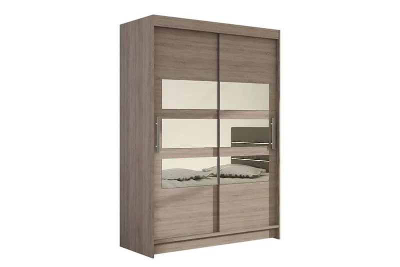 Estella Garderob Skjutdörrar Delad Spegel - Ljus Ek - Products - Förvaring - Garderober & garderobssystem