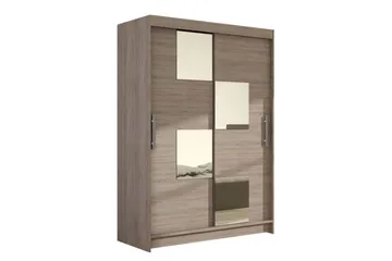 Estella Garderob Skjutdörrar Fyrkantig Spegel - Ljus Ek - Products - Förvaring - Garderober & garderobssystem