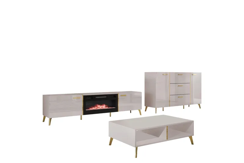 Akihiko Möbelset För Vardagsrum - Cashmere - Products - Förvaring - Förvaringsmöbler - Möbelset för vardagsrum