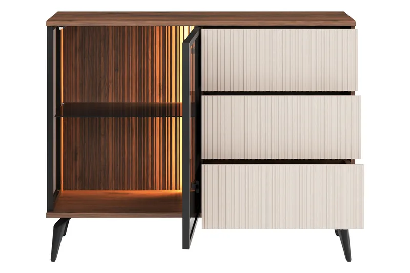 Akinari Byrå 103 cm - Brun/Beige - Products - Förvaring - Förvaringsmöbler - Byrå