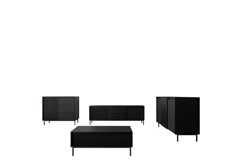 Bjurholm Möbelset För Vardagsrum - Svart - Products - Förvaring - Förvaringsmöbler - Möbelset för vardagsrum