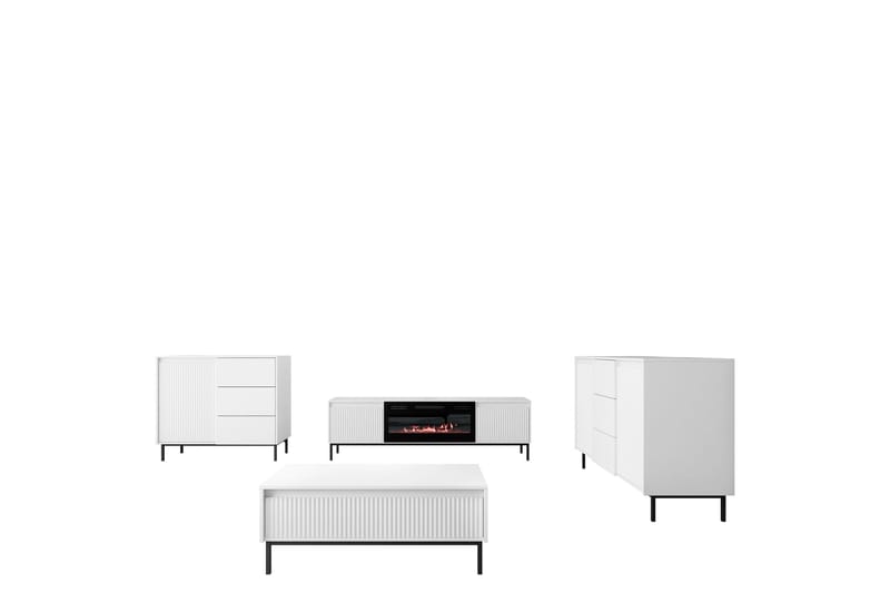 Bjurholm Möbelset För Vardagsrum - Vit - Products - Förvaring - Förvaringsmöbler - Möbelset för vardagsrum