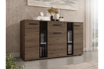 Bunta Skänk 141x41 cm - Svart/Vit - Products - Förvaring - Förvaringsmöbler - Sideboard & skänk