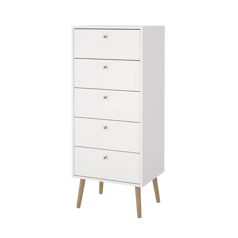 Byrå Bodo med 5 Lådor - Vit - Products - Förvaring - Förvaringsmöbler - Byrå