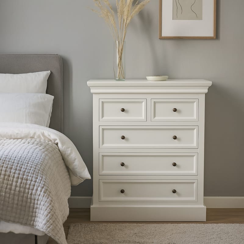 Bristol byrå vit - Antikvit - Products - Förvaring - Förvaringsmöbler - Byrå - Hallbyrå