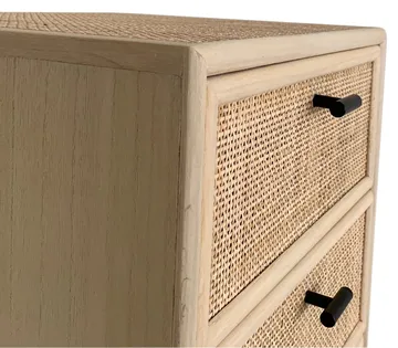 Byrå svart med rotting - React - Ljus ek / svart - Products - Förvaring - Förvaringsmöbler - Byrå - Hallbyrå