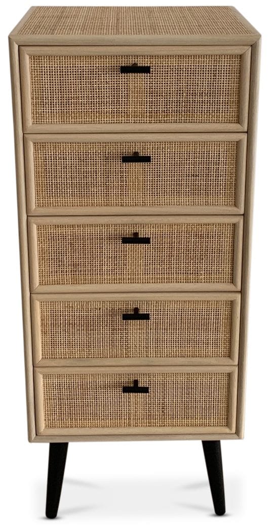 Byrå svart med rotting - React - Ljus ek / svart - Products - Förvaring - Förvaringsmöbler - Byrå - Hallbyrå