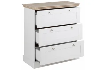 Dareia Byrå 75 cm - Vit/Brun - Products - Förvaring - Förvaringsmöbler - Byrå - Hallbyrå