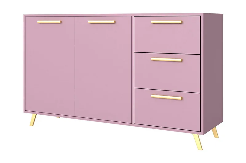 Escaldes Byrå 41x139 cm, Lila/Guld