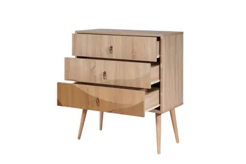 Bertoaria Byrå 80x89 cm Brun - Hanah Home - Products - Förvaring - Förvaringsmöbler - Byrå - Hallbyrå