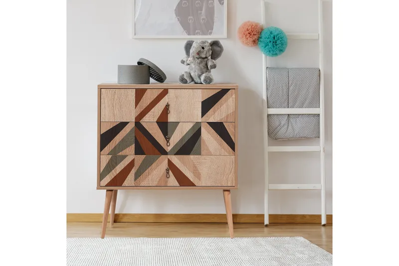 Bertoaria Byrå 80x89 cm Brun - Hanah Home - Products - Förvaring - Förvaringsmöbler - Byrå - Hallbyrå